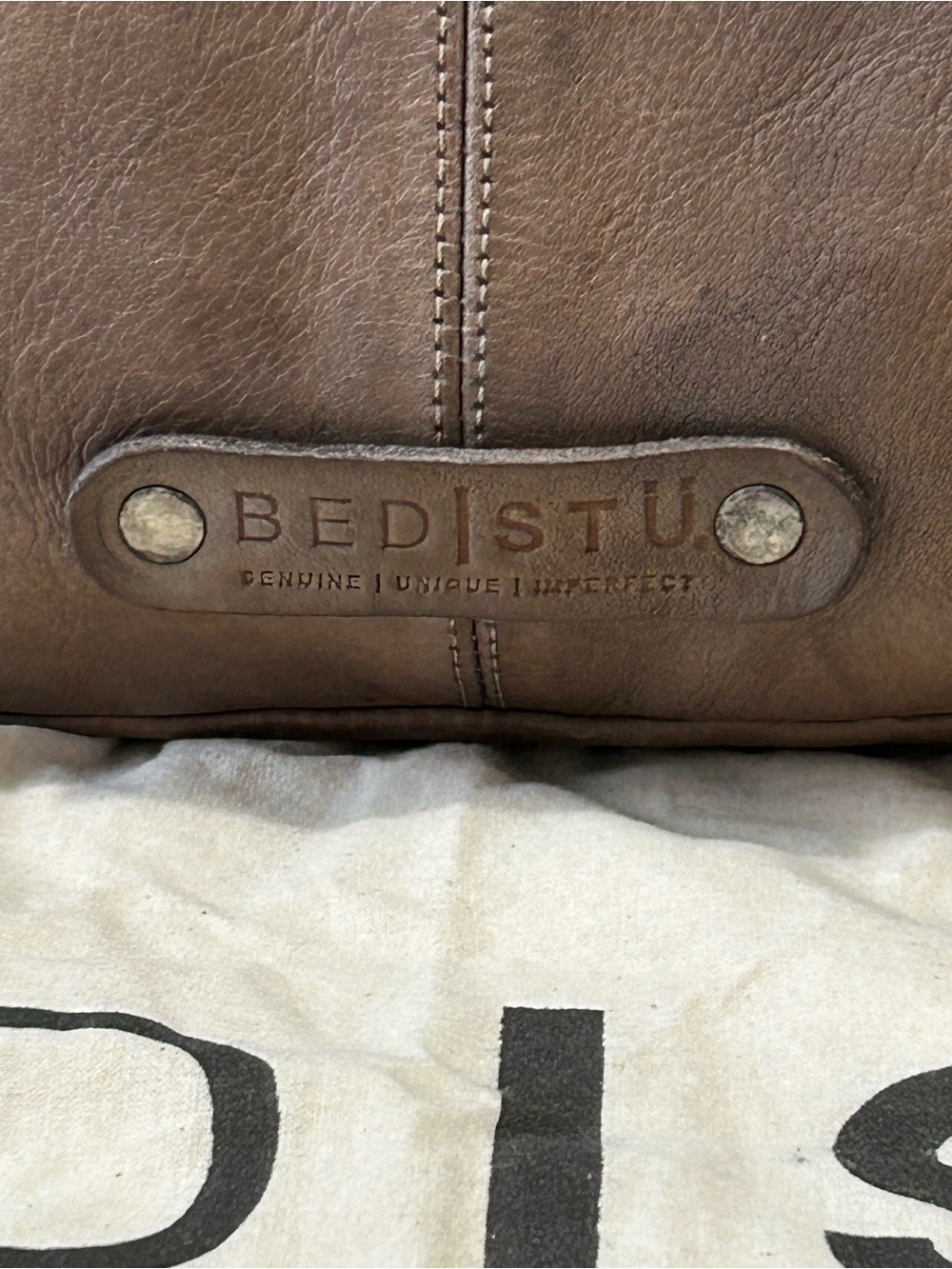 RARE - Bed Stu Leather Studded Geraldin Cobbler Series Shoulder Bag - Picture 6 of 14